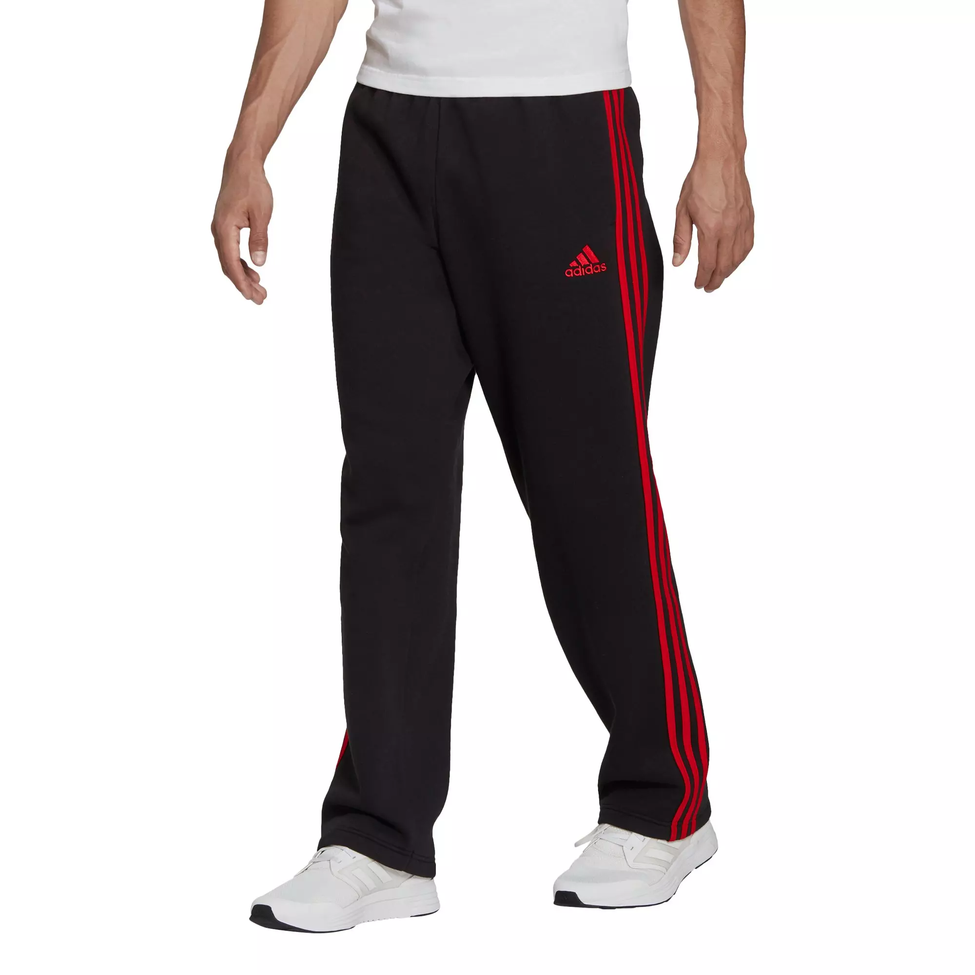 Red adidas sale fleece pants